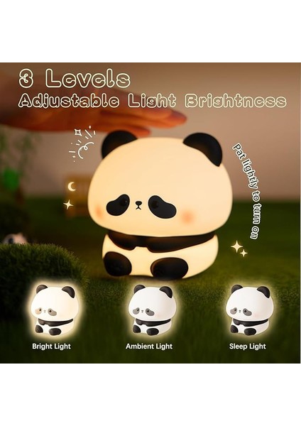 Yumuşak Silikon Panda Mini Gece Lambası Dekoratif Işık Derecesi Ayarlanabilir Yatak Odası Lambası Panda Kitap Okuma Lambası Çocuk Odası 8cm x 9cm K-1165 (Panda - K-1159) indirimleri