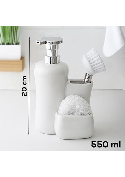 Fırçalı Sıvı Sabunluk Beyaz HZ22901 fırsatları