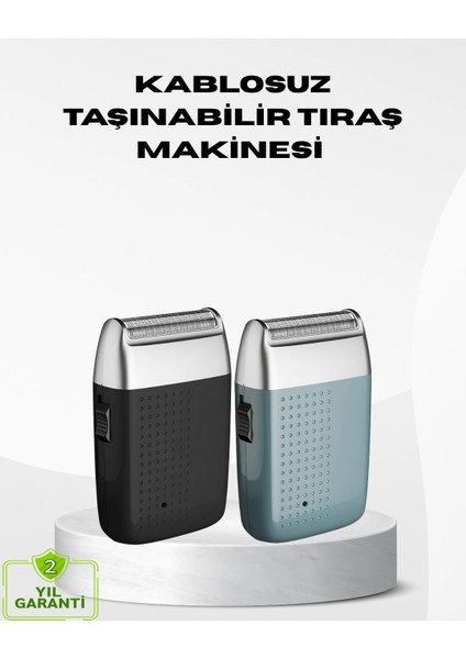 Kablosuz Şarjlı Sakal Tıraş Makinesi – Kuru Kullanım, Uzun Pil Ömrü