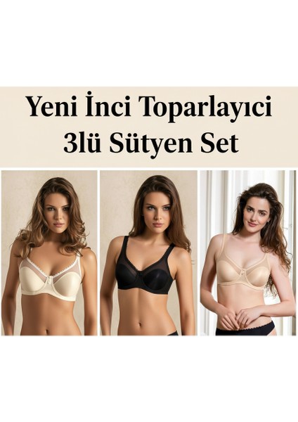 Yeni Inci 3 Renk Balenli Minimizer Toparlayıcı Sütyen SETI-1640