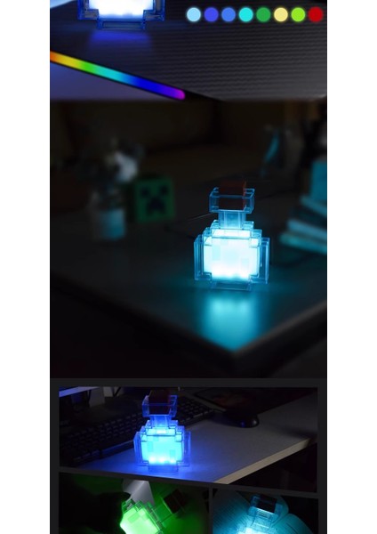 Minecraft Renk Değiştiren Su Şişesi Süsleri (Yurt Dışından) modelleri