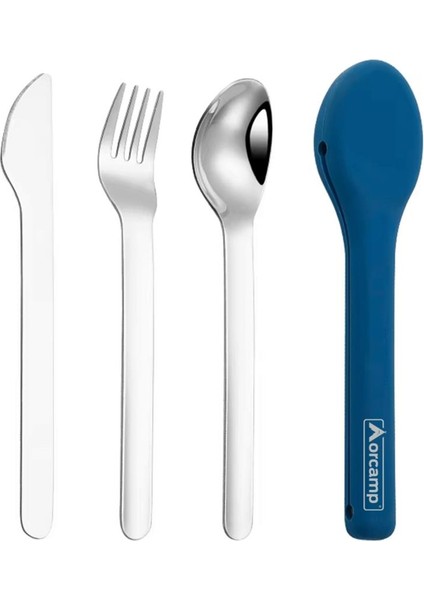 Kamp Çatal&kaşık&bıçak Seti - Seyahat Seti - Orcamp - Mavi (OUT-1970)