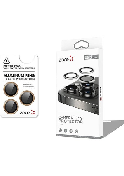 Aksesuar iPhone 16 Pro Max Cl-12 Premium Safir Kamera Lens Koruyucu - Anti-Reflective & Parmak Izi Bırakmayan | Kolay Takılan Tam Koruma Filmi