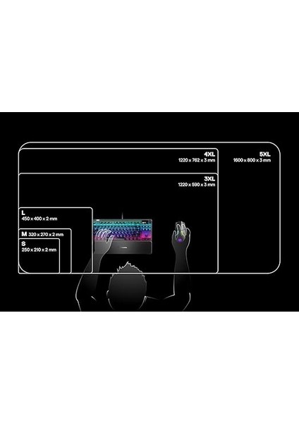 Qck+ Large Gaming Mousepad, Maksimum Kontrol Sağlar, Oyun Sensörleri Için Optimize Edilmiştir modelleri