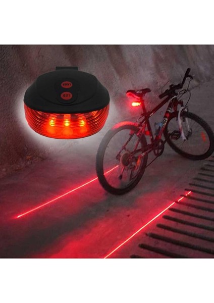 Fonksiyonlu Pilli Bisiklet LED Lazer Şerit Işığı Arka Stop Lambası Kırmızı modelleri