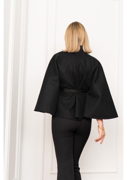 Dik Yaka Kemerli Kısa Panço 2620 fırsatları