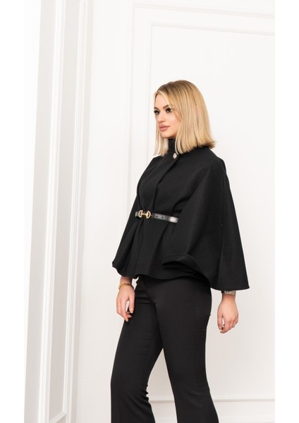 Dik Yaka Kemerli Kısa Panço 2620 indirimleri