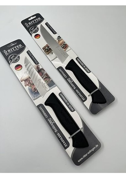 Solingen Profesyonel Kasap Bıçağı Seti, 25 cm ve 28 Cm, Paslanmaz Çelik, Ergonomik Sap, 2'li Set indirimleri