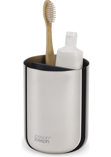 Joseph Easystore - Lüks Paslanmaz Çelik Diş Fırçası Tutucu Caddy Banyo Depolama, Standart Çelik