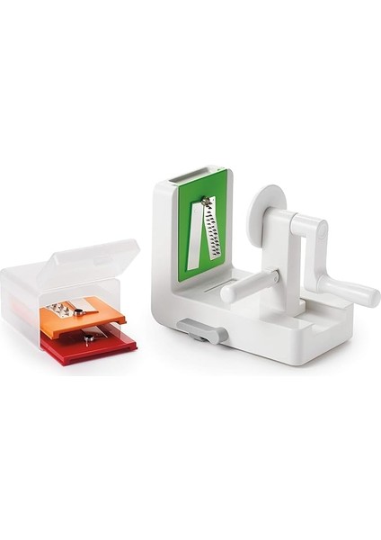 - Good Grips Sebze/spiral Kesici, Çok Renkli Paslanmaz Çelik Bıçaklar (Beyaz, Yeşil, Turuncu, Kırmızı), 20 x 13 x 20 cm