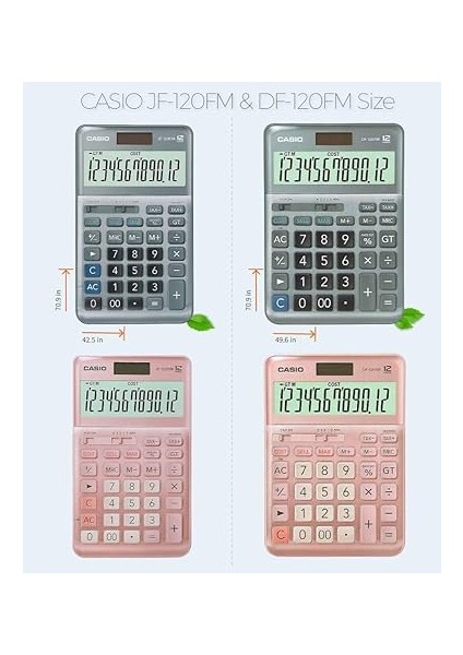 JF-120FM-PK Pembe 12 Hane Masa Üstü Hesap Makinesi modelleri