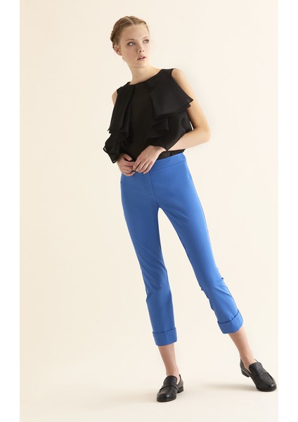 Kısa Paça Dar Kadın Pantolon Turkuaz Y1812076_029