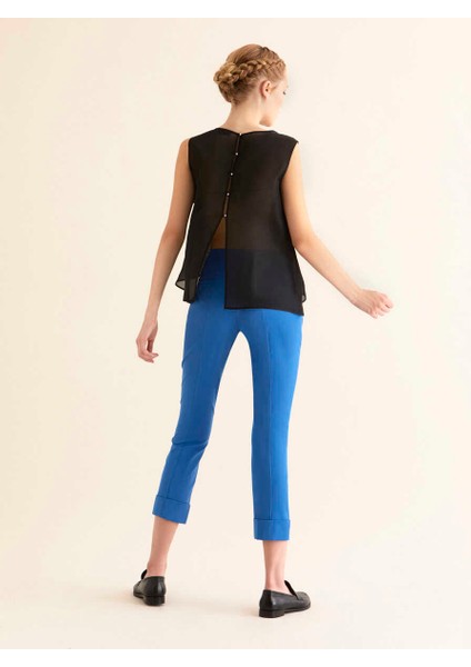 Kısa Paça Dar Kadın Pantolon Turkuaz Y1812076_029 fırsatları