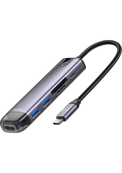 HU-7740 6in1 USB Hub Çoğaltıcı-Gri fırsatları