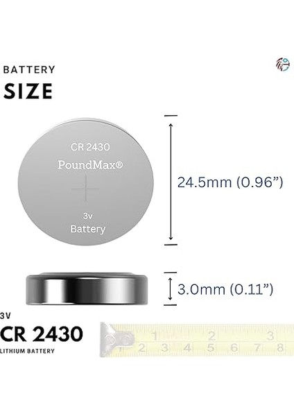 Adet 2430 CR2430 DL2430 3V Poundmax Lityum Düğme Pil, Uzun Raf Ömrü, Küçük Elektronik Cihazlar Için Uzaktan Kumandalar, Teraziler, Akıllı Ev Cihazları, Ölçüm Cihazları ve Hesap Makineleri indirimleri