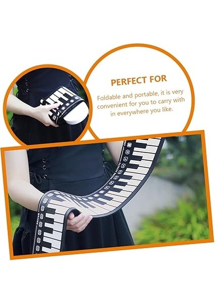 Taşınabilir Elektronik Piyano Taşınabilir Piyano Klavyesi Klavye Piyano Elektrikli Piano Piyano Taşınabilir Katlanabilir Klavye Müziği Katlanır Piyano Silikon fırsatları