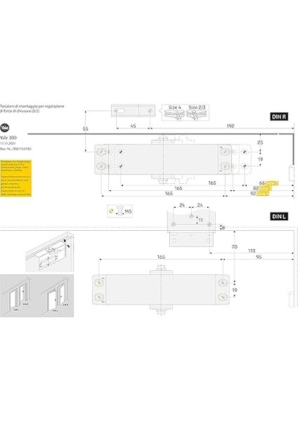 Kapı Hidroliği 300 Serisi Dar Tip Montaj Ayarlı (2-4) (40-80 Kg) Kapı Yayı, Siyah fırsatları