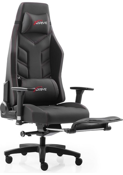 Fırtına Profesyonel Oyuncu Koltuğu Ayak Uzatmalı Siyah