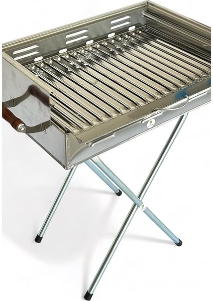 Paslanmaz Çelikten Katlanır Ayaklı ve 3 Kademeli Mangal Çantalı indirimleri