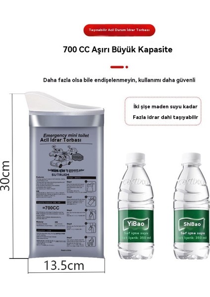 Idrar Çantası Araba Yüksek Hızlı Idrar Çantası Taşınabilir Trafik Sıkışıklığı Arabada Idrar Unisex Tek Kullanımlık Idrar Çantası (5 Adet) (Yurt Dışından) fiyatları