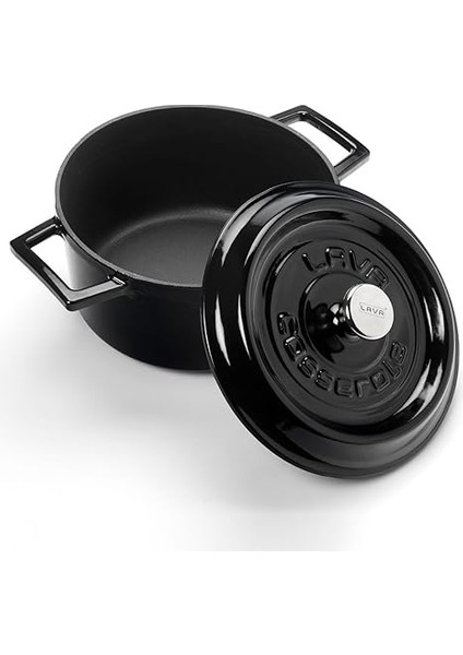 Metal Döküm Yuvarlak Tencere, 20 Cm, Siyah fiyatları