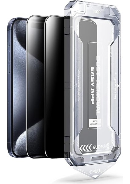 iPhone 15 Pro Max Uyumlu [2'li Paket] Privacy Hayalet Ekran Koruyucu Kolay Kurulum fiyatları