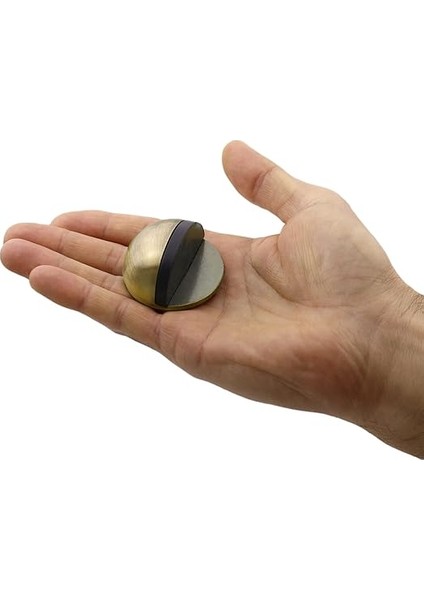 Yarımay Kapı Stoperi Tamponu Yapışkanlı Metal Kapı Stopu Antik Sarı fırsatları