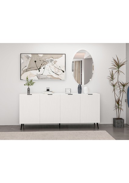 Kale Aynalı Konsol Plus Beyaz/beyaz