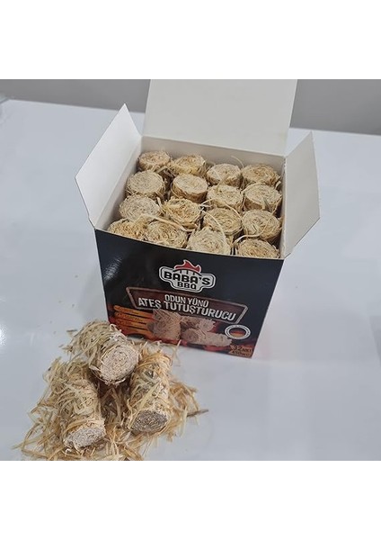 Bbq Barbekü-Mangal-Ateş Tutuşturucu Ağaç Yünü (32 Adet) modelleri