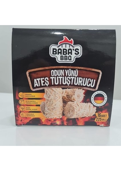Bbq Barbekü-Mangal-Ateş Tutuşturucu Ağaç Yünü (16 Adet) fiyatları