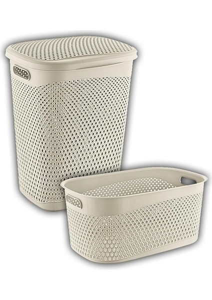 Katre Kirli Çamaşır Sepeti ve Çamaşır Selesi Set Latte TRN-170-171-02 fiyatları