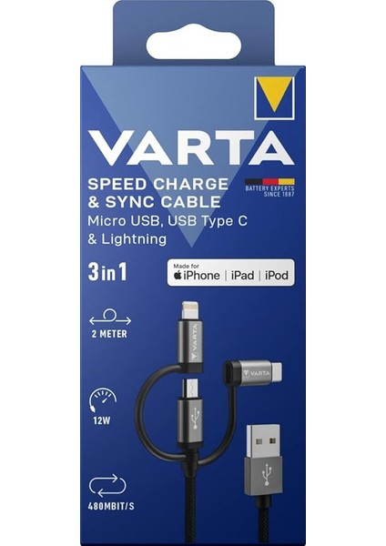 Kablo 3ın1 USB A -Lıght/m-Usb/t. C fiyatları