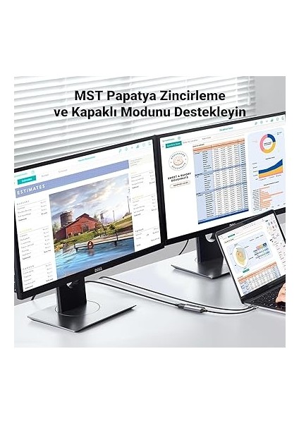 USB C Displayport Adaptörü 8K@60Hz 4K@144Hz/120Hz M1 MacBook Mac Mini Için Displayport Adaptörü Ekran Bağlantı Noktasına fırsatları