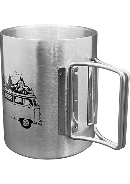 Katlanabilir Saplı Çelik Kupa Bardak - Orcamp - 180 ml - Karavan (OUT-1800) modelleri