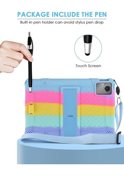 Kılıfı Için Lenovo M11 Tablet 11 Inç (TB-330FU), Çocuk Kılıfı Için Lenovo Tab M11 2024 / Lenovo Xiaoxin Pad 2024, Kalem ve Omuz Çantası ile Lateks Tablet Kılıfı fiyatları