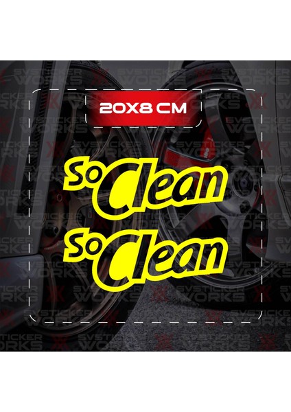 So Clean Jdm Sticker Araba Laptop Motosiklet Sticker Yapışkanlı Folyo