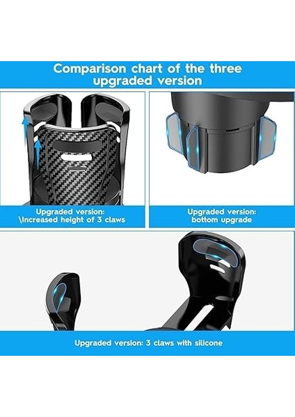 Bardak Tutucu Genişletici Adaptör, Araca Monteli Çok Amaçlı Otomatik Su Bardağı Içecek Tutucu, 360 Derece Dönen Araba Çift Bardak Montajı Ayarlanabilir Stand Genişletici fiyatları