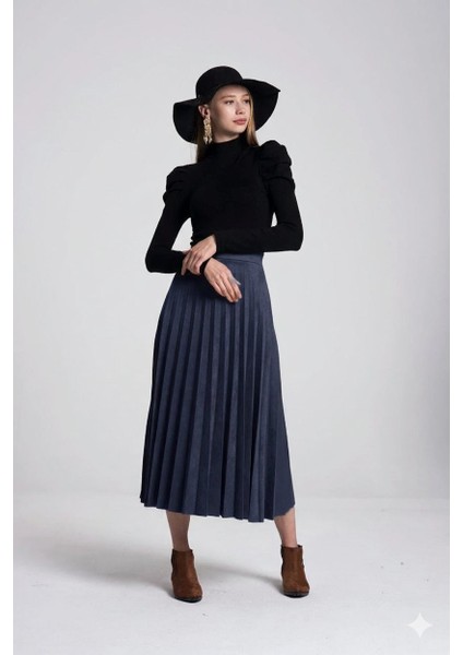 Piliseli Süet Tam Boy Etek fiyatları