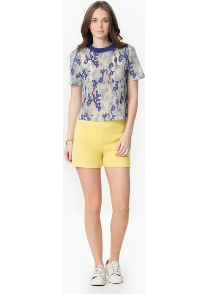 Yandan Fermuarlı Kadın Şort Sarı Y1612052_009 fiyatları