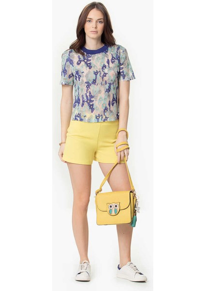 Yandan Fermuarlı Kadın Şort Sarı Y1612052_009 fırsatları