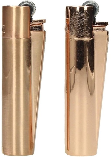 Classic Metal Flint - 1 Çakmak Pembe Altın Fırçalanmış