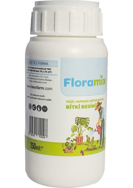 Yeşil Yapraklı Bitkiler Için Özel Organik Bitki Besini 250ML