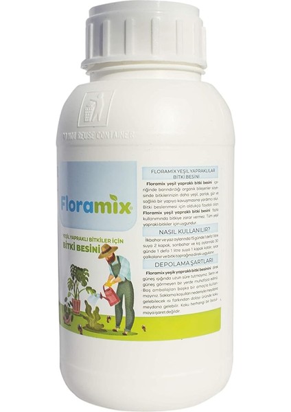 Yeşil Yapraklı Bitkiler Için Özel Organik Bitki Besini 250ML fiyatları