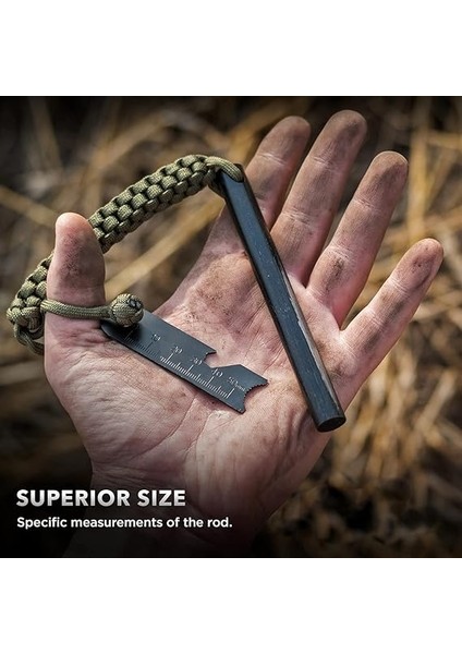 Paracord Ipli 10CM x 10MM Magnezyum Bar Ateş Başlatıcı Acil Durum Çakmak Taşı Çubuğu modelleri