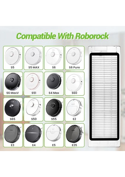 ile Uyumlu Xiaomi Roborock S6 S5 Max S60 S65 S5 S50 S55 E25 E35 Vakum Aksesuarları Için 4 Adet Hepa Filtresi fiyatları