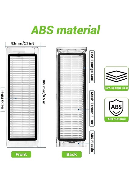 ile Uyumlu Xiaomi Roborock S6 S5 Max S60 S65 S5 S50 S55 E25 E35 Vakum Aksesuarları Için 4 Adet Hepa Filtresi indirimleri