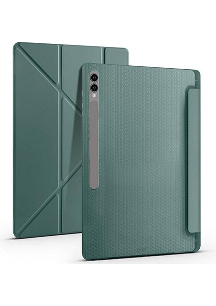(3253) Siyah Ultra Kılıf Zore Tri Folding Kalem Bölmeli Standlı Kılıf Galaxy Tab S9 ile Uyumlu modelleri