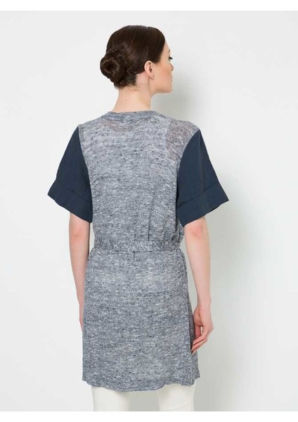 Düğmeli Kuşaklı Triko Mavi Y1572008_036 fiyatları