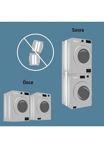 Makinesi Kurutma Makinesi Istifleme Birleştirme Kiti Arçelik Ayarlanabilir, Gri - Inox Modelleri ile Uyumlu fiyatları