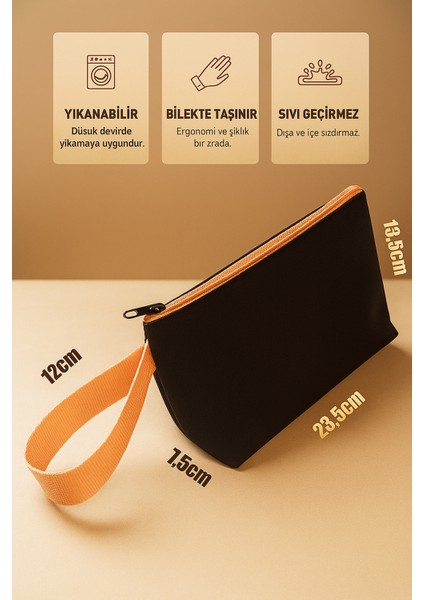 Şık Hijyenik Ped ve Iç Çamaşırı Taşıma Saklama Çantası Çanta Içi Bilek Askılı Su Geçirmez Organizer modelleri